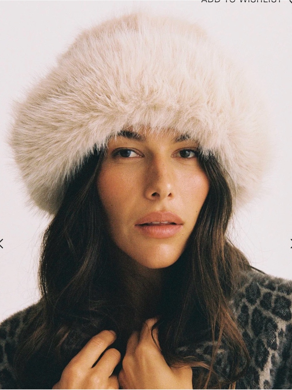 Nordstrom Fur Bucket Hat — Cream